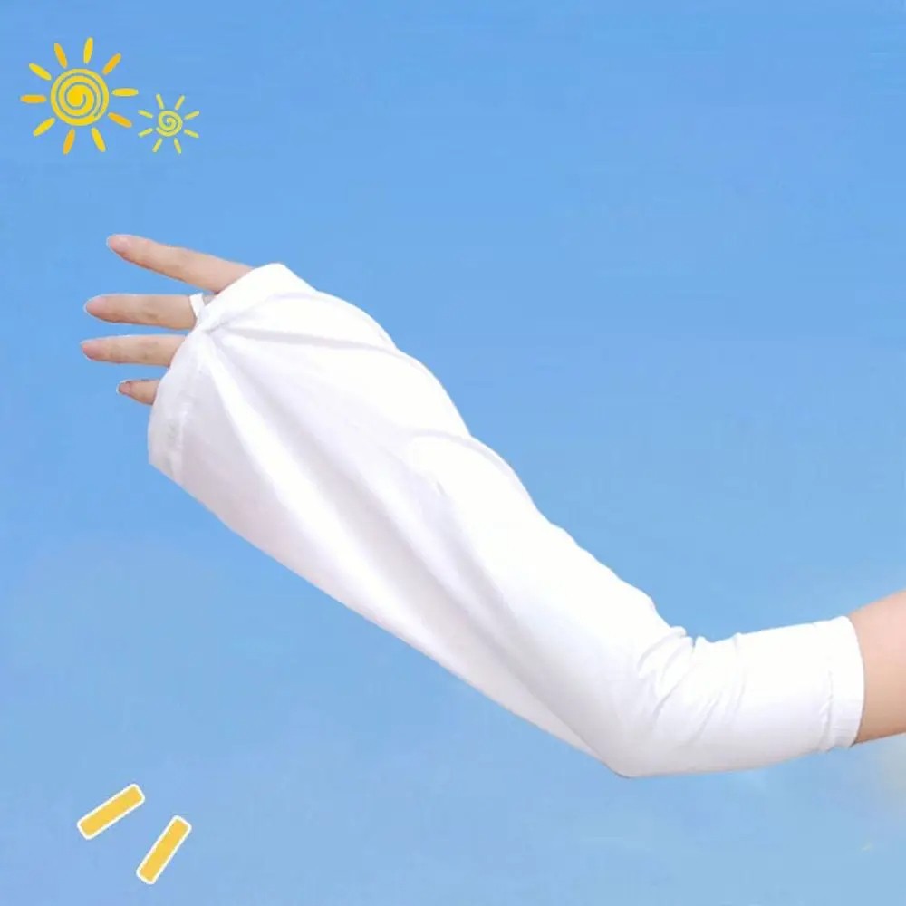 Cover Solid Color Loose Arm Sleeves  Driving Sunscreen Sleeves